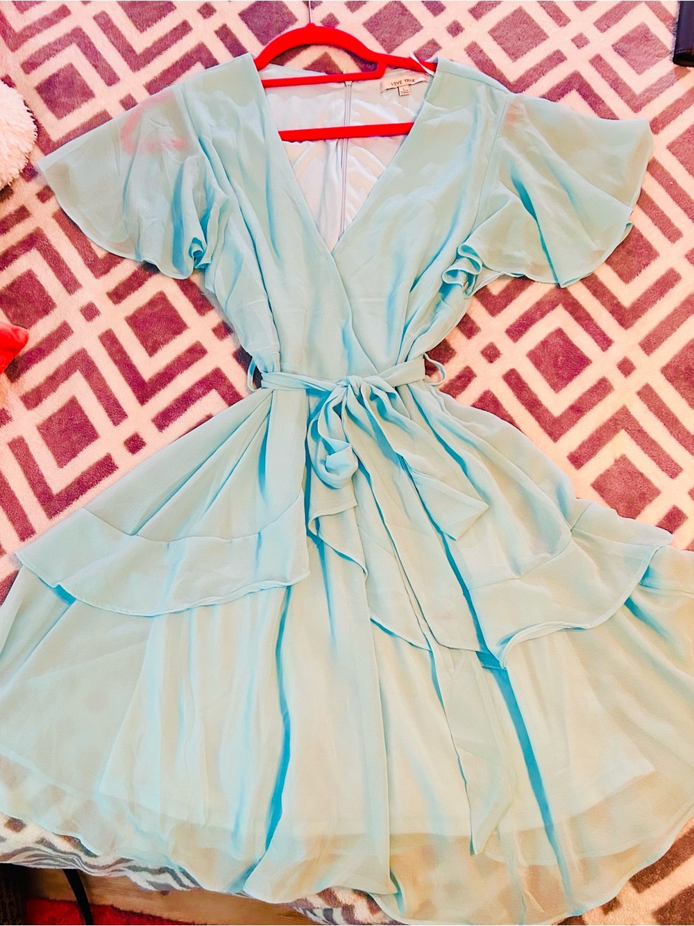 Love Tree Soft Mint Wrap Dress